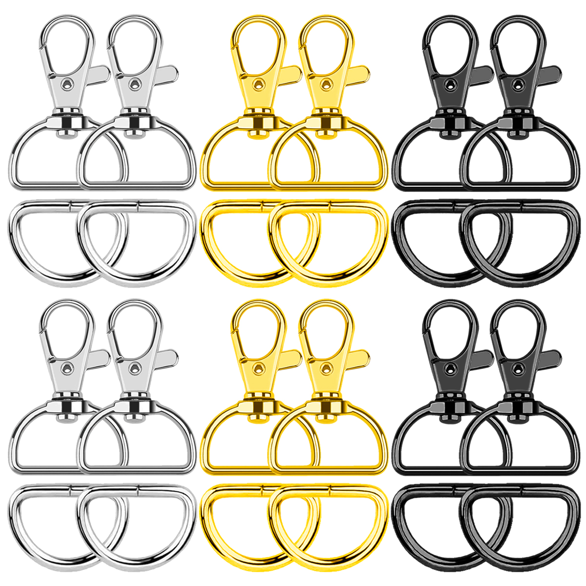 Fishing Swivel Connector - 10/20 Set Large D Clip Swivel