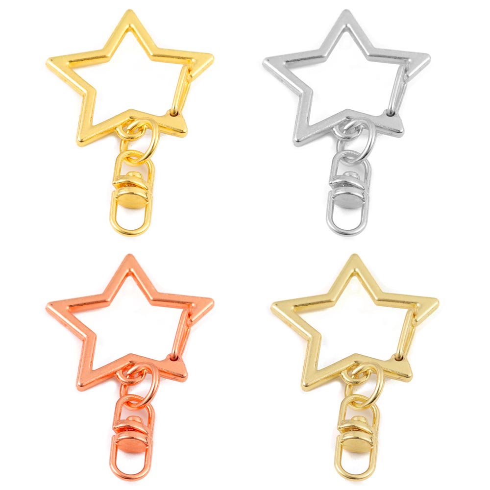 Fishing Swivel Connector - 10Pcs Alloy Star Pentagram Hollow Key