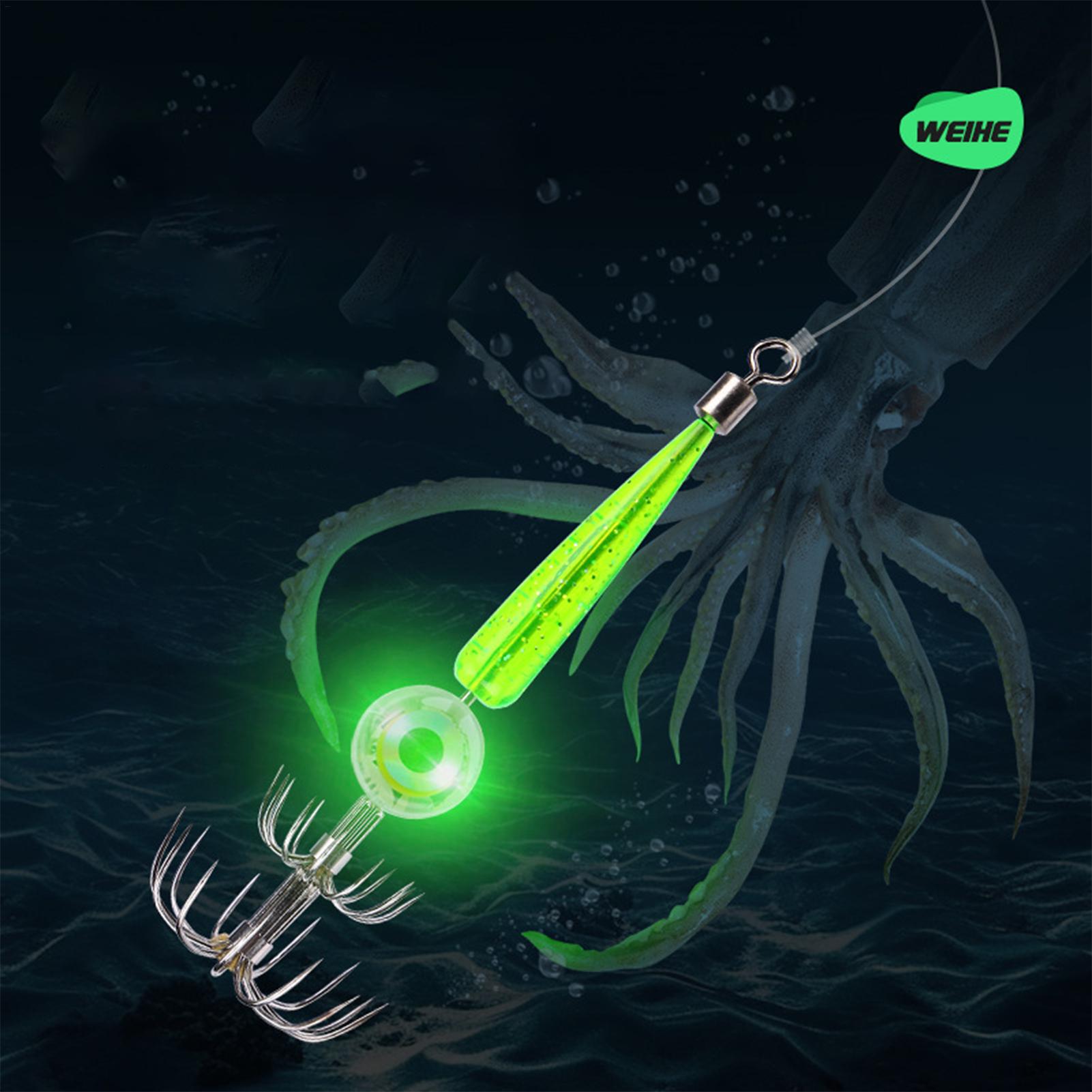 Fishing Equipment Hook - LED Glow Squid Jig Hooks Electronic