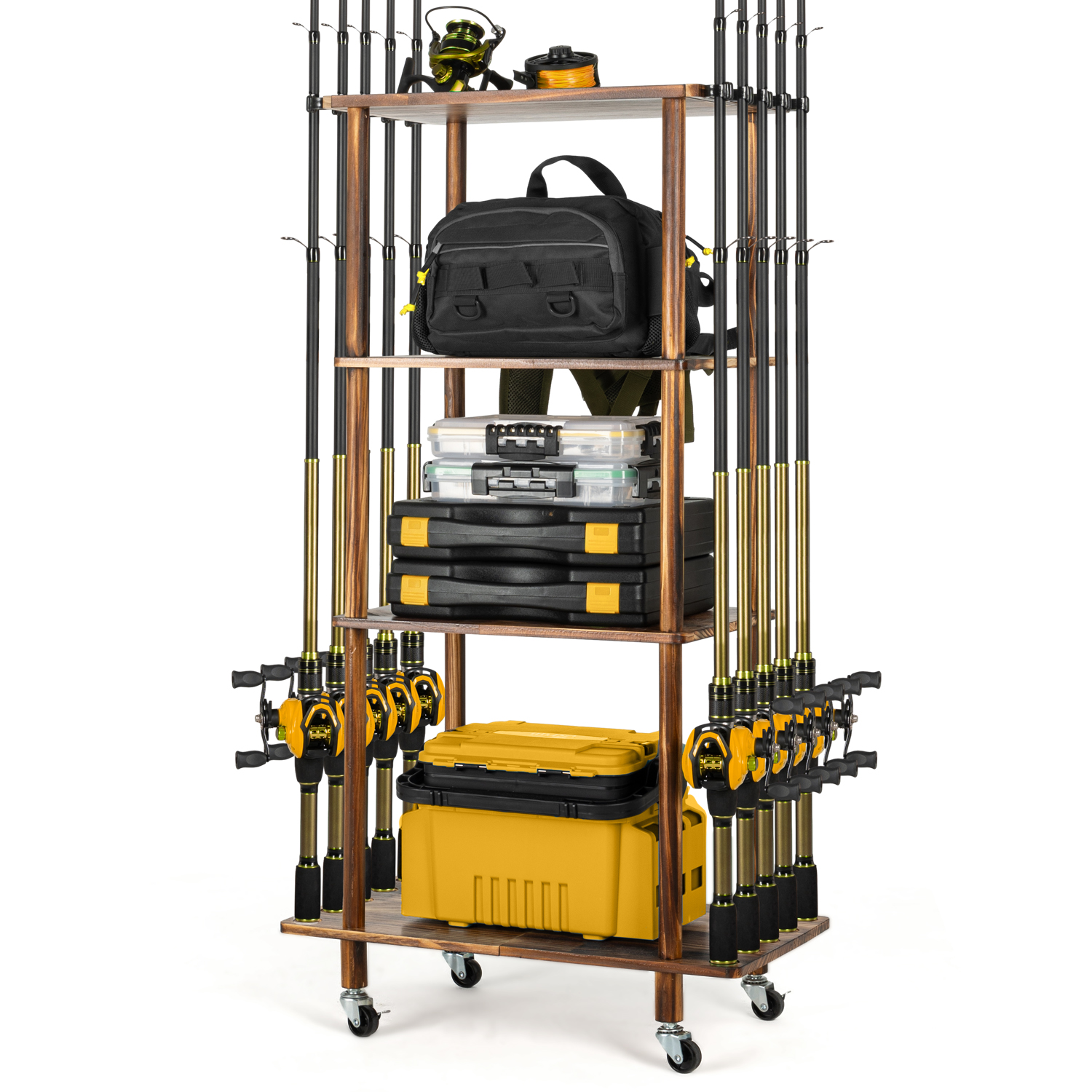 Fishing Equipment Holder - Fishing Rod Holders for Garage Fishing