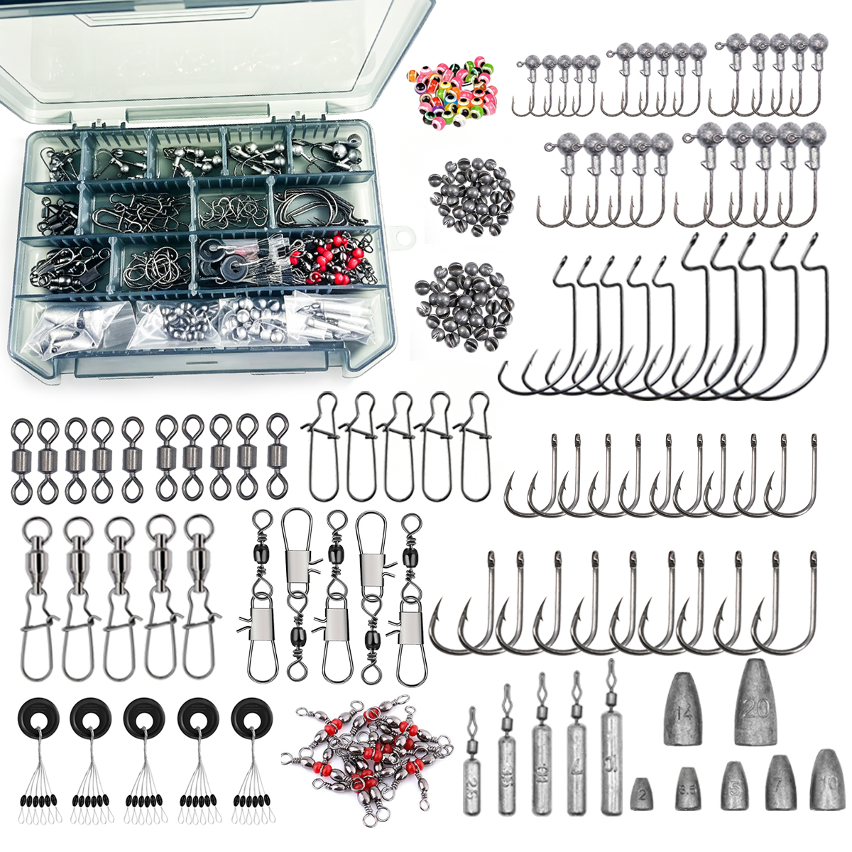 Fishing Equipment Storage - 187pcs Fishing Accessories Kit Organized Fishing