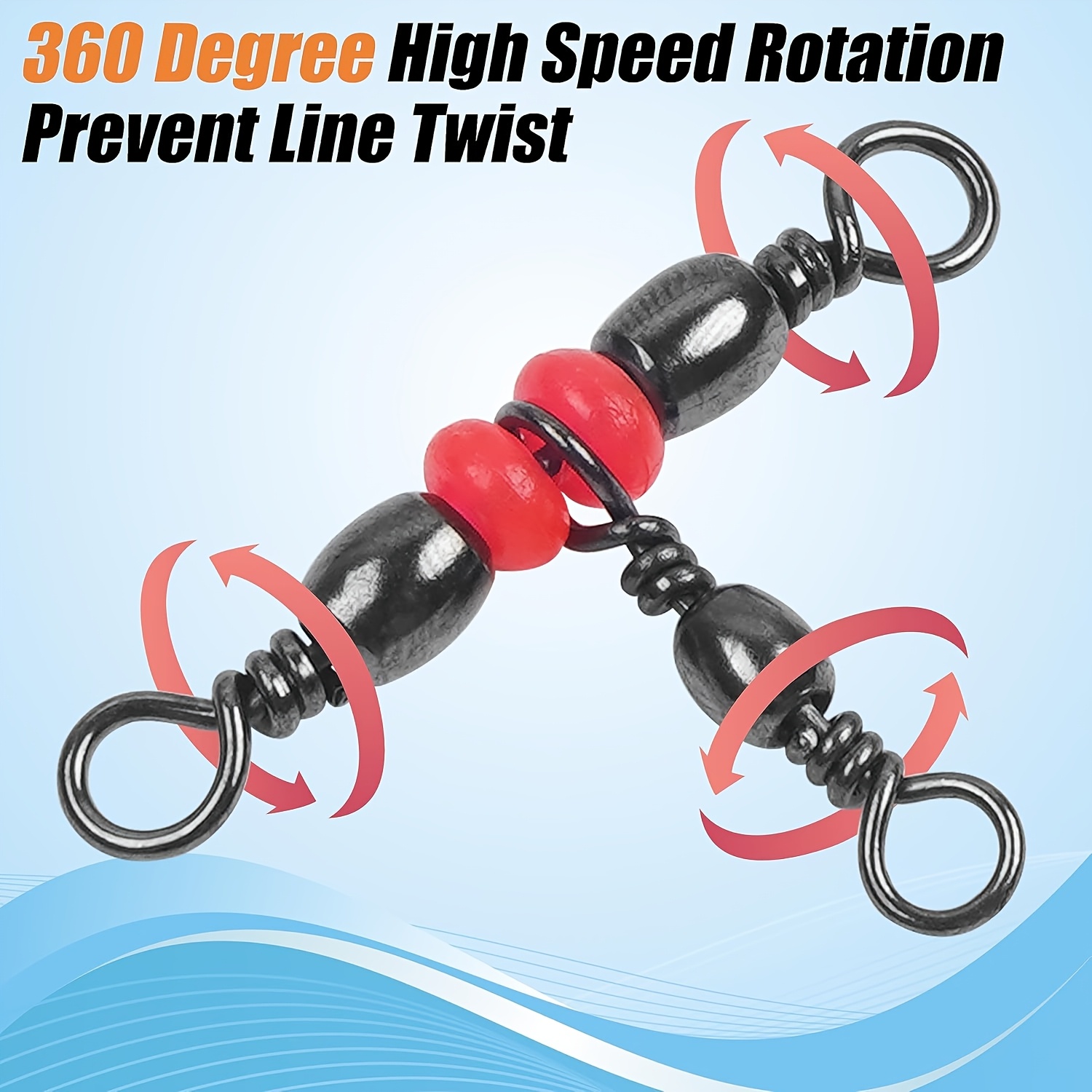 3 Three Way Swivels,Triple Swi - Fishing Equipment Hook ulasan dan harga