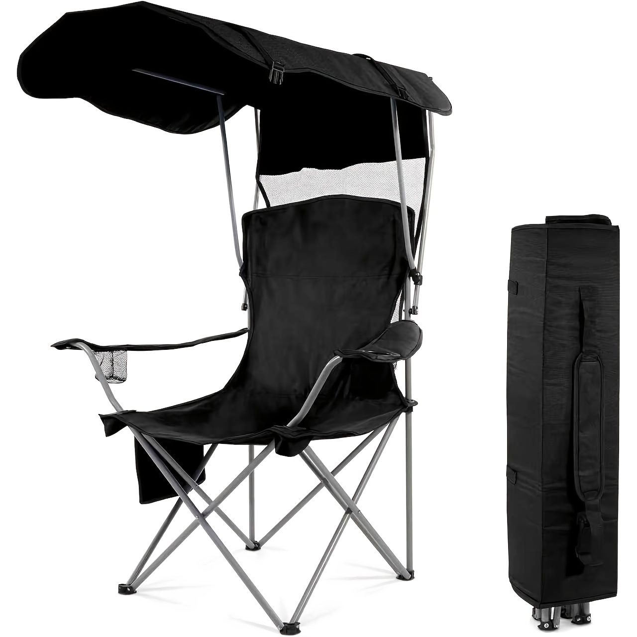 Camping Chairs, with Sunshade  - Fishing Equipment Holder ulasan dan harga