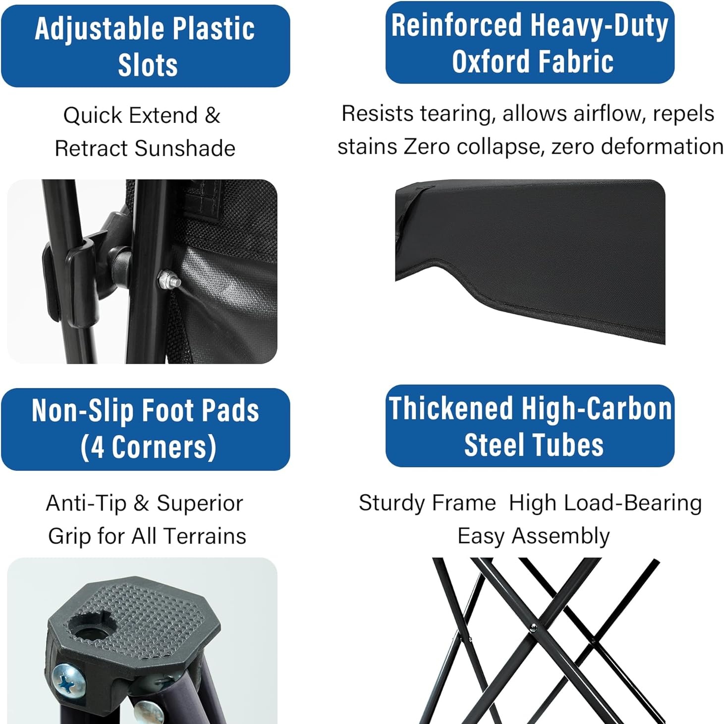 Camping Chairs, with Sunshade  - Fishing Equipment Holder ulasan dan harga