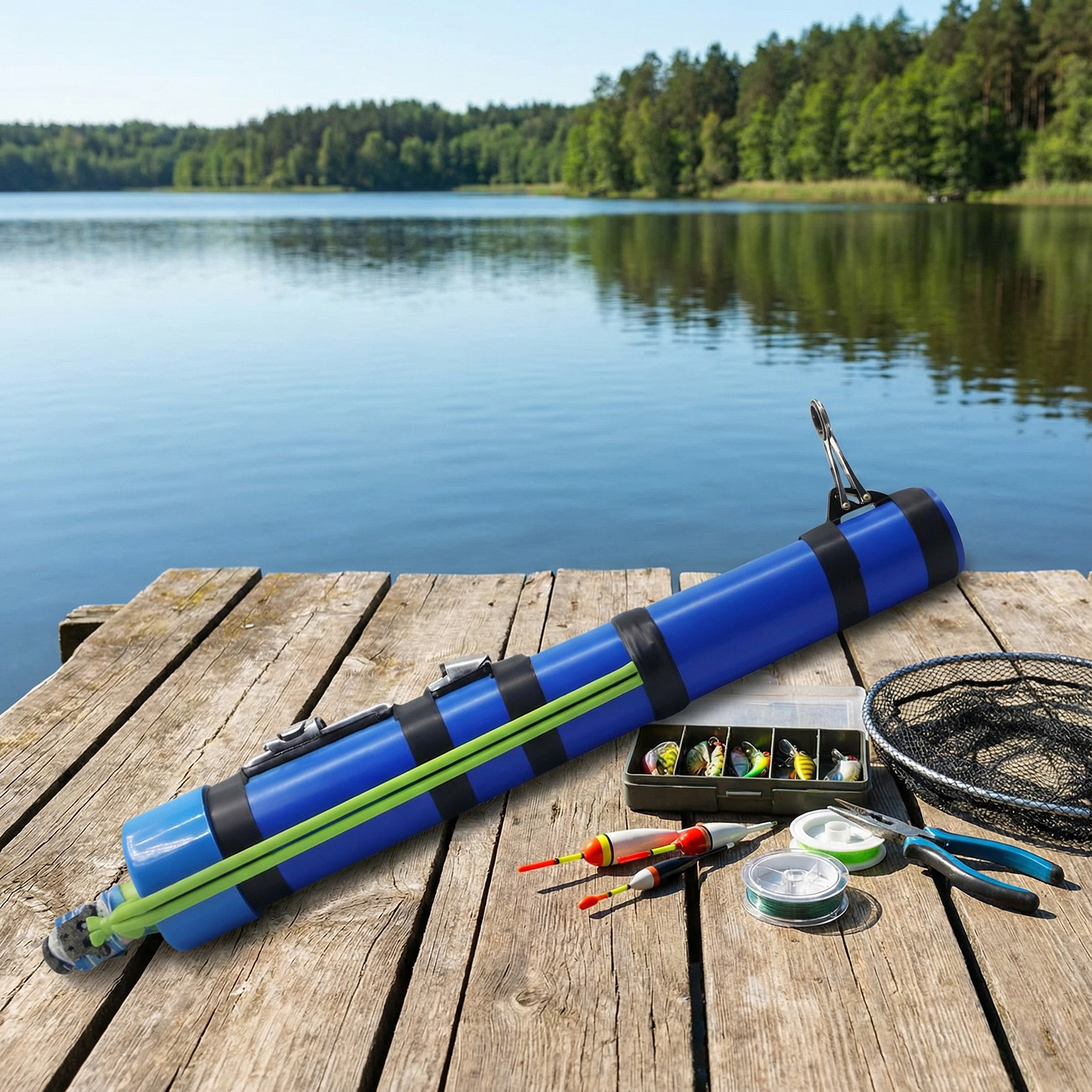Lure  Fishings Tool with Reel  - Fishing Equipment Holder ulasan dan harga