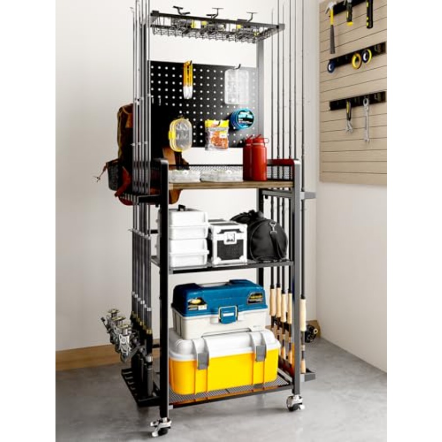 Fishing Rod Holder Rotating Fi - Fishing Equipment Storage ulasan dan harga