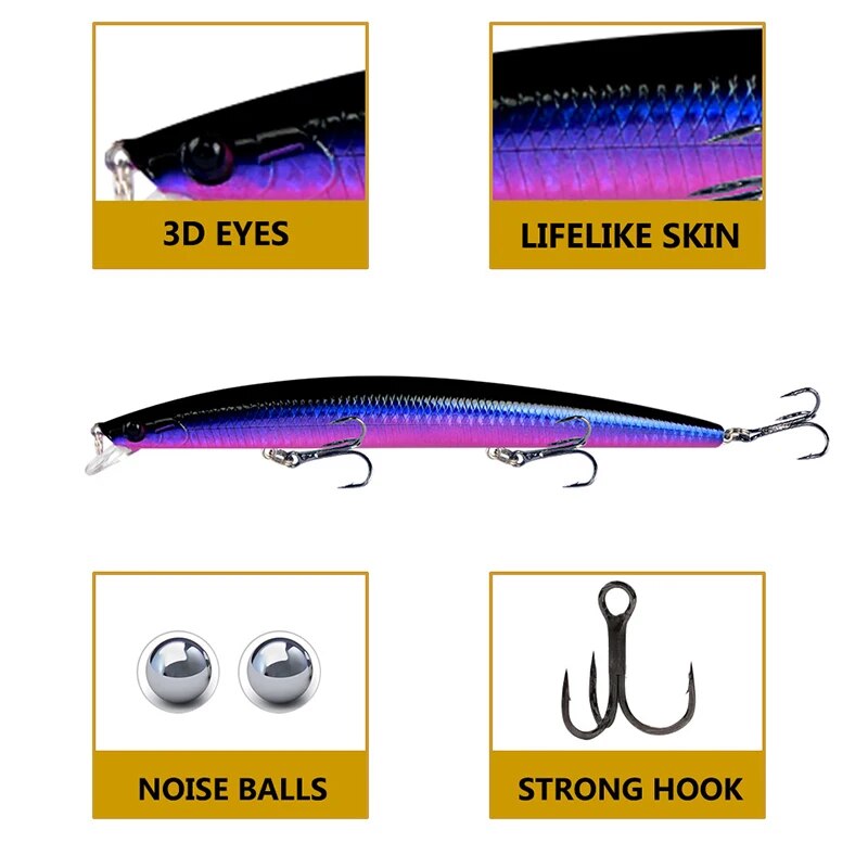 Minnow Fishing Lure Laser Hard - Fishing Equipment Lures ulasan dan harga