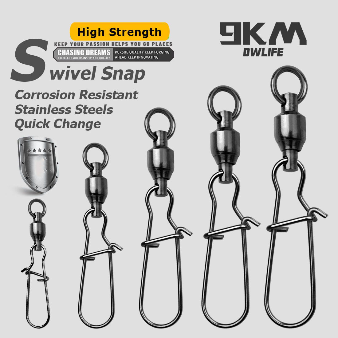 9KM 10PCS Ball Bearing Swivel  - Fishing Swivel Connector ulasan dan harga
