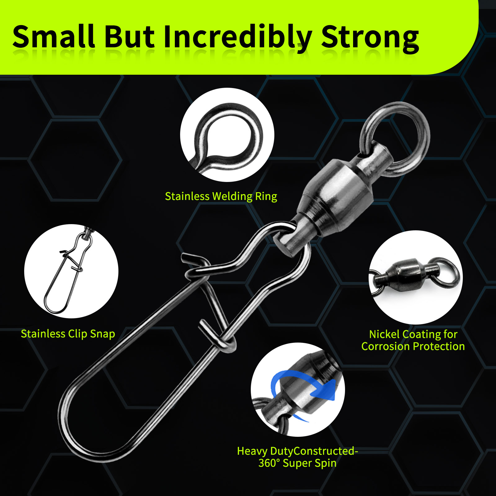 9KM 10PCS Ball Bearing Swivel  - Fishing Swivel Connector ulasan dan harga