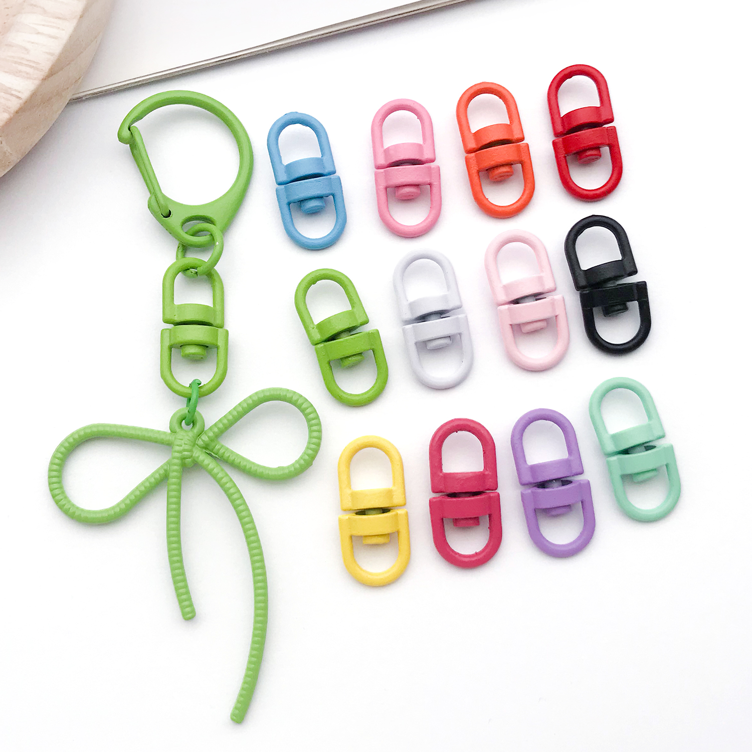 20pcs Metal Rotate Buckle Key  - Fishing Swivel Connector ulasan dan harga