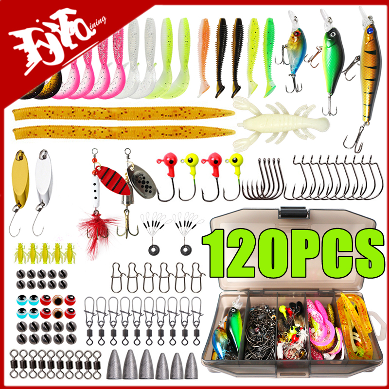 New 120PCS Fishing Lure Set So - Fishing Equipment Lures ulasan dan harga