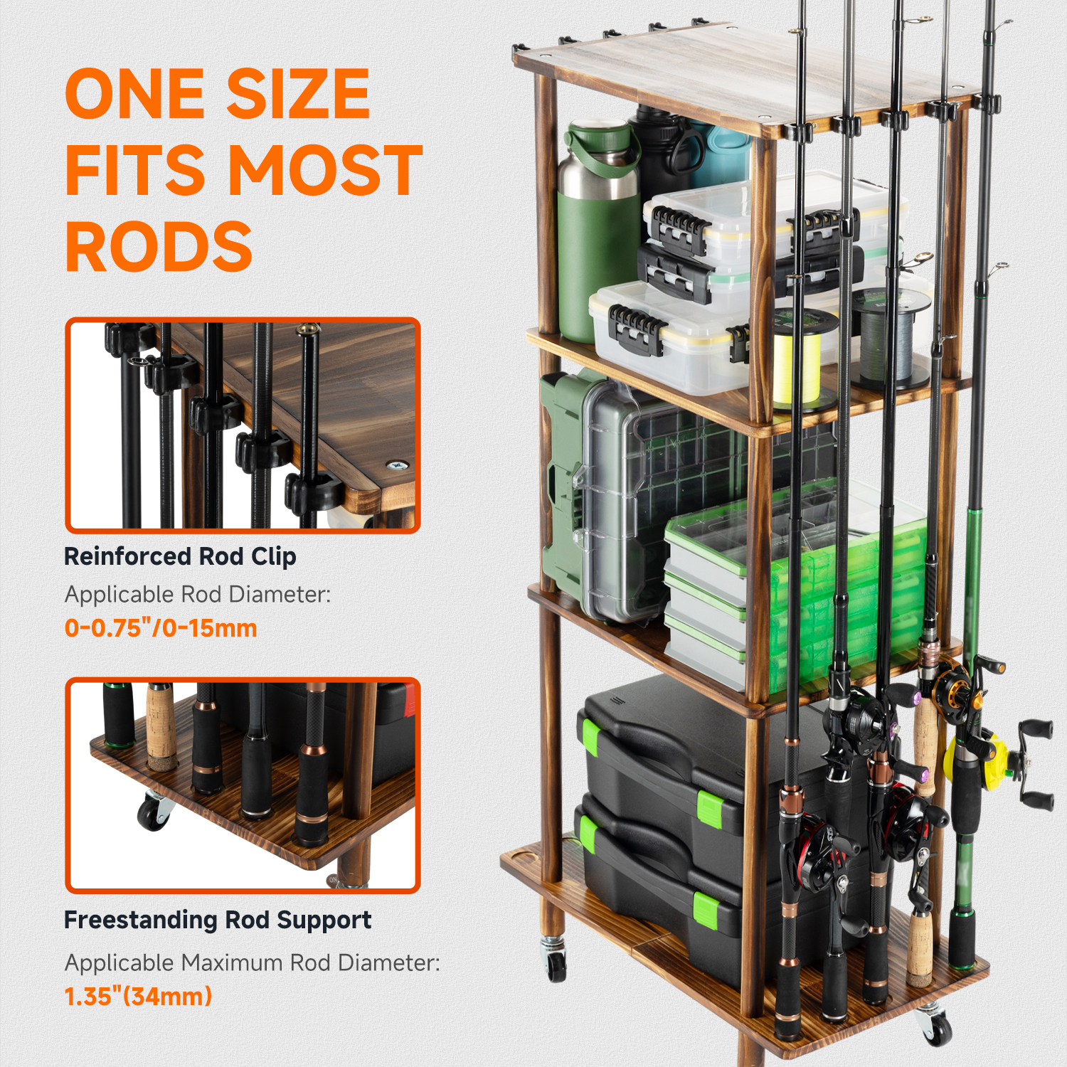 Cylindrical Floor Standing Fis - Fishing Equipment Holder ulasan dan harga