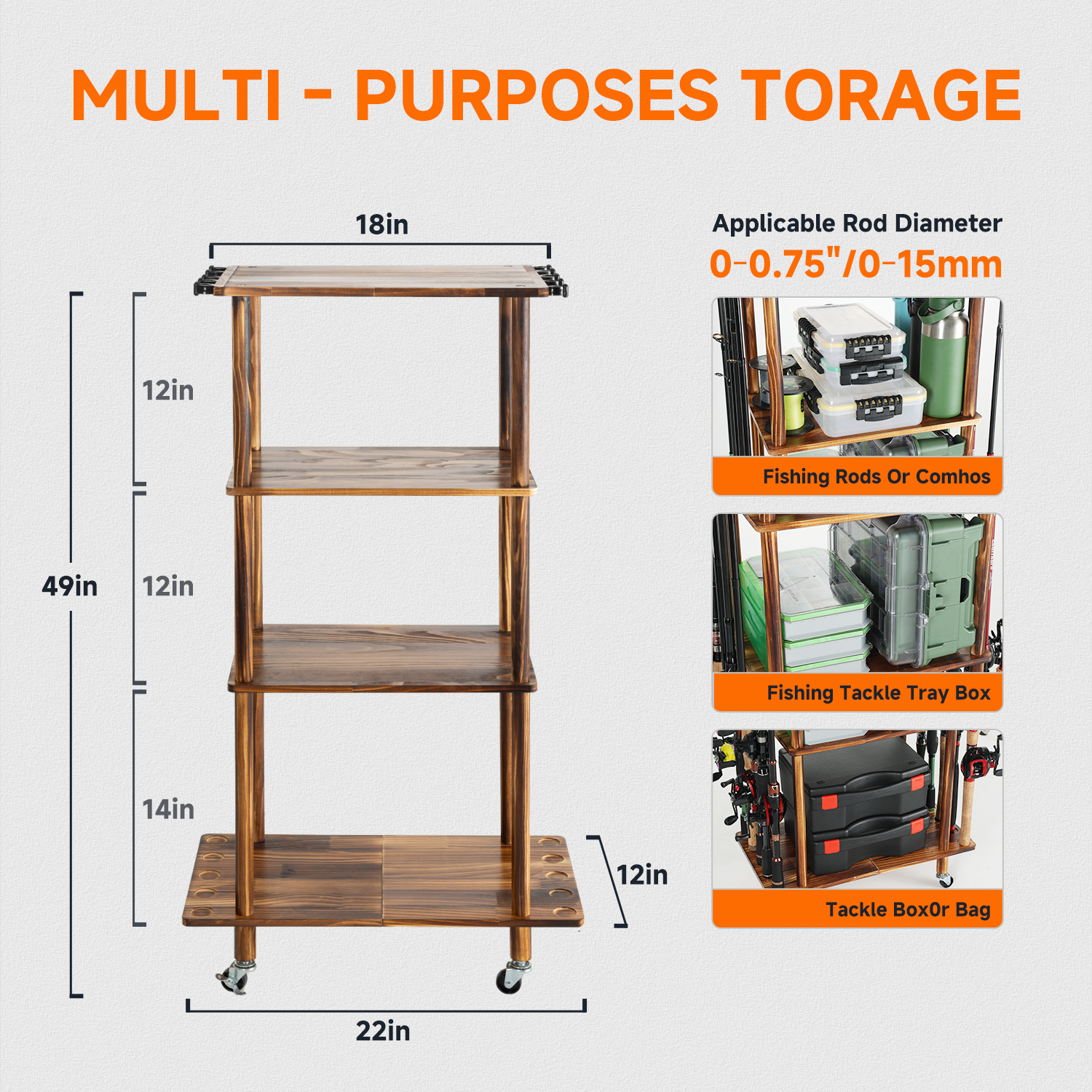 Cylindrical Floor Standing Fis - Fishing Equipment Holder ulasan dan harga