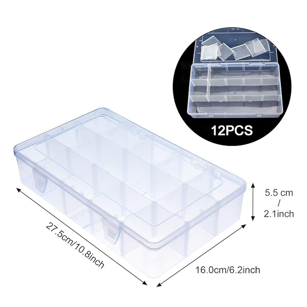 15-Grid Plastic Organizer Box  - Fishing Equipment Storage ulasan dan harga