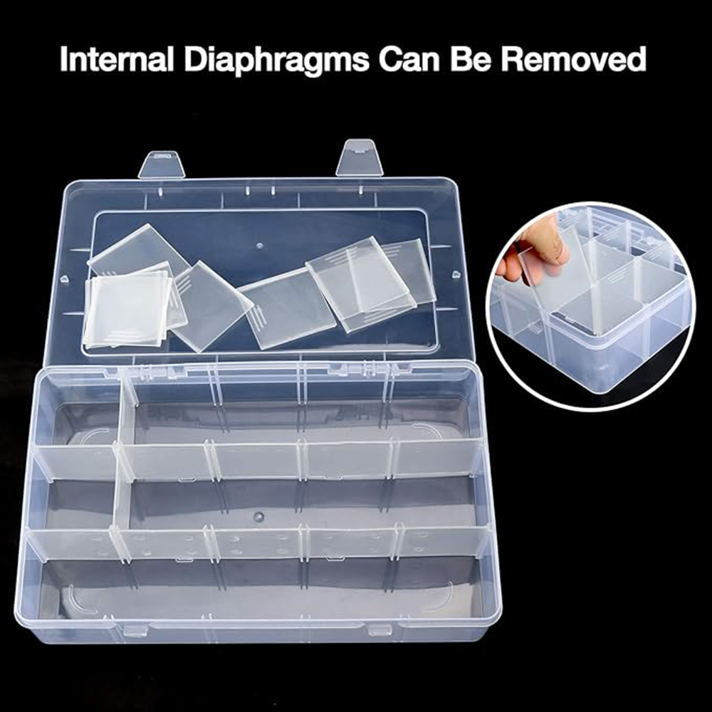 15-Grid Plastic Organizer Box  - Fishing Equipment Storage ulasan dan harga