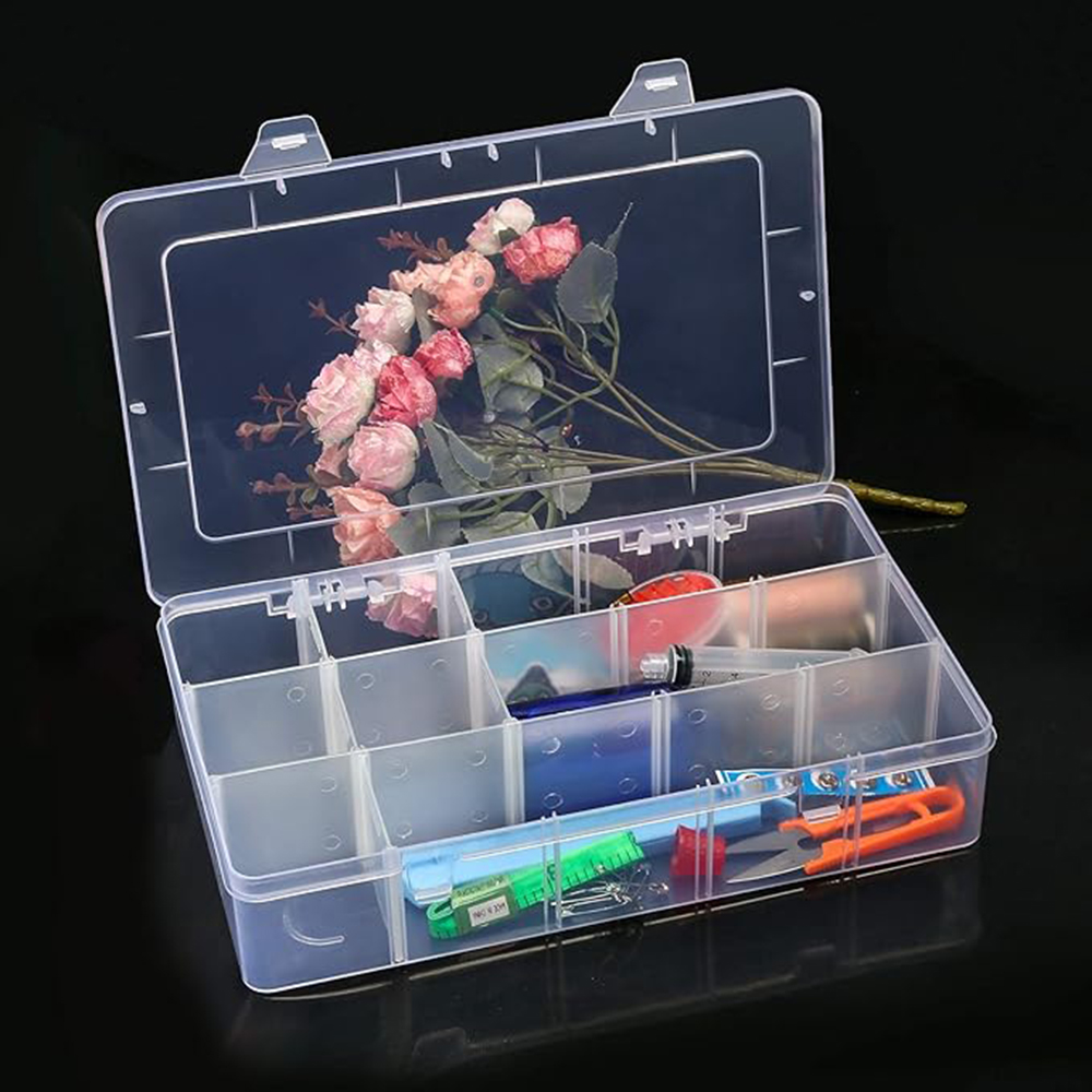 15-Grid Plastic Organizer Box  - Fishing Equipment Storage ulasan dan harga