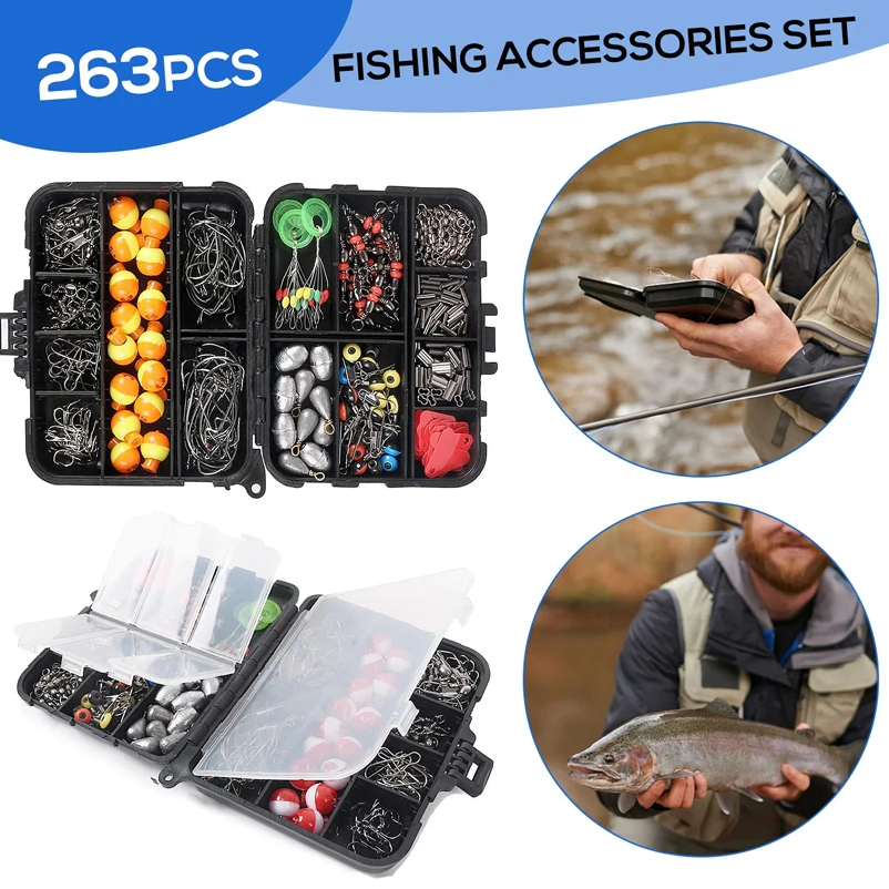 263pcs Outdoor Fishing Accesso - Fishing Equipment Storage ulasan dan harga
