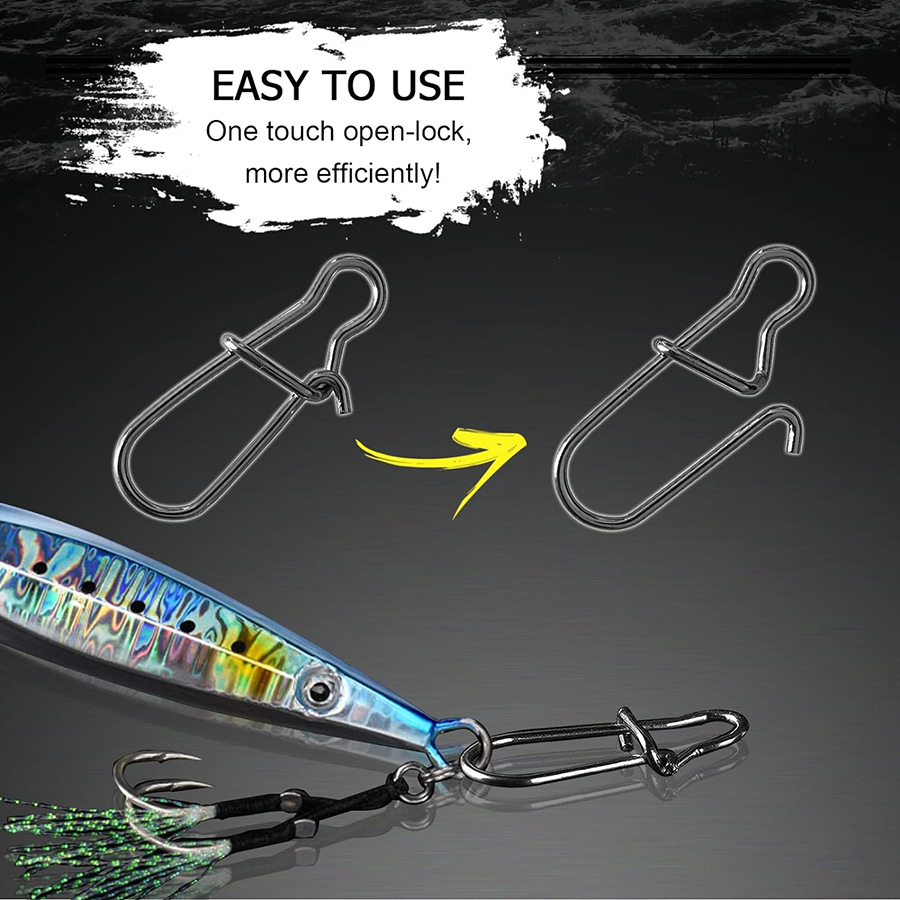 50Pcs Crankbait Snaps Stainles - Fishing Swivel Connector ulasan dan harga