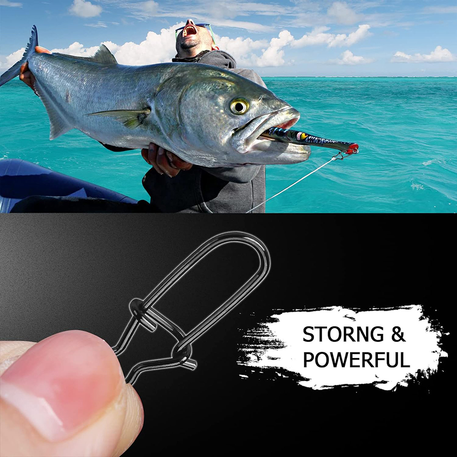 50Pcs Crankbait Snaps Stainles - Fishing Swivel Connector ulasan dan harga