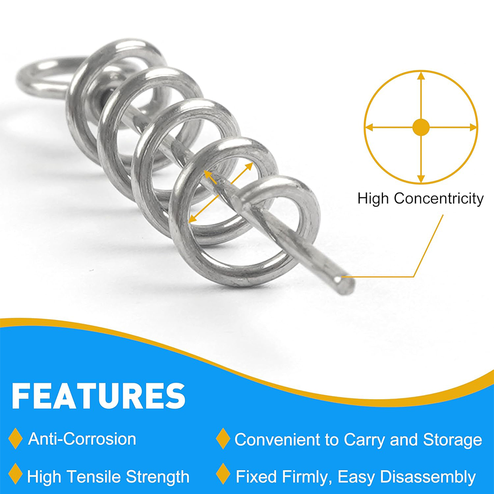 50Pcs Spring Twist Lock Fishin - Fishing Equipment Hook ulasan dan harga