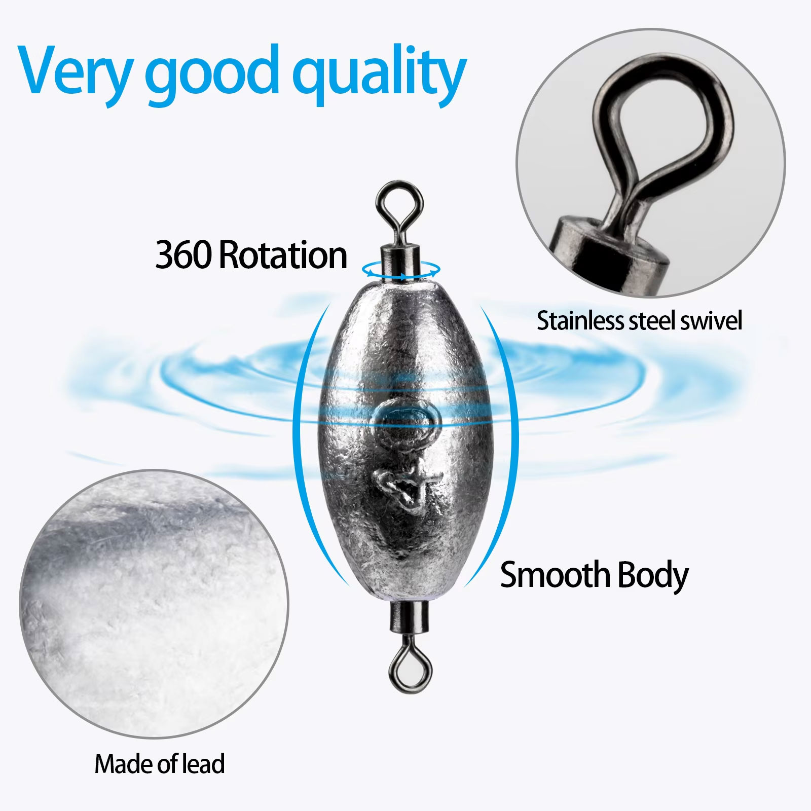 20pcs/10pcs Fishing Sinkers 5g - Fishing Swivel Connector ulasan dan harga