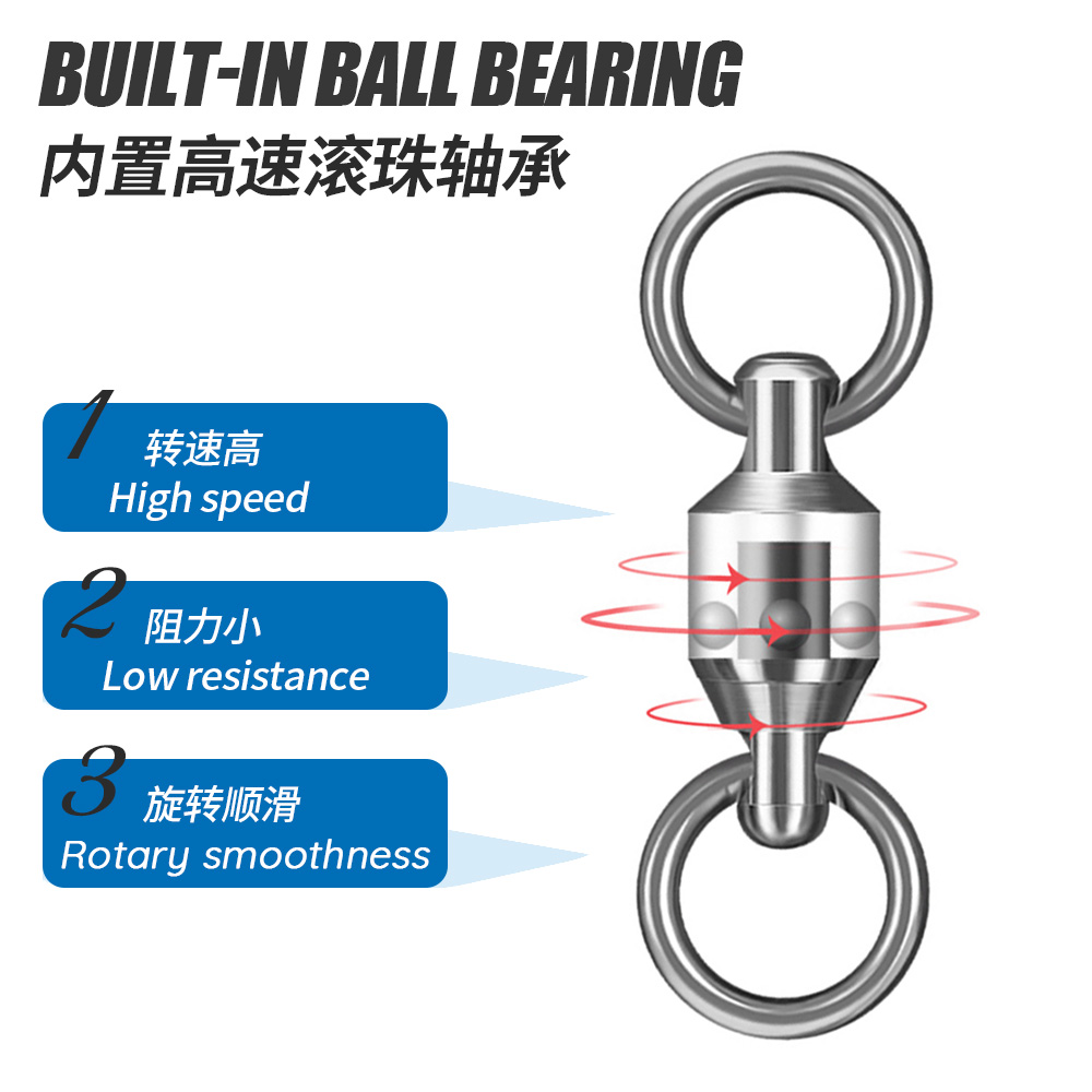 JIGGINGPRO Ball Bearing Swivel - Fishing Equipment Hook ulasan dan harga