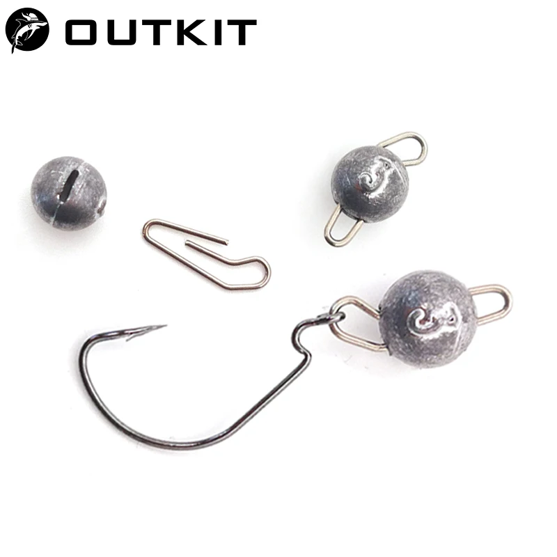 OUTKIT 10pcs/lot Lead Head Sin - Fishing Equipment Hook ulasan dan harga