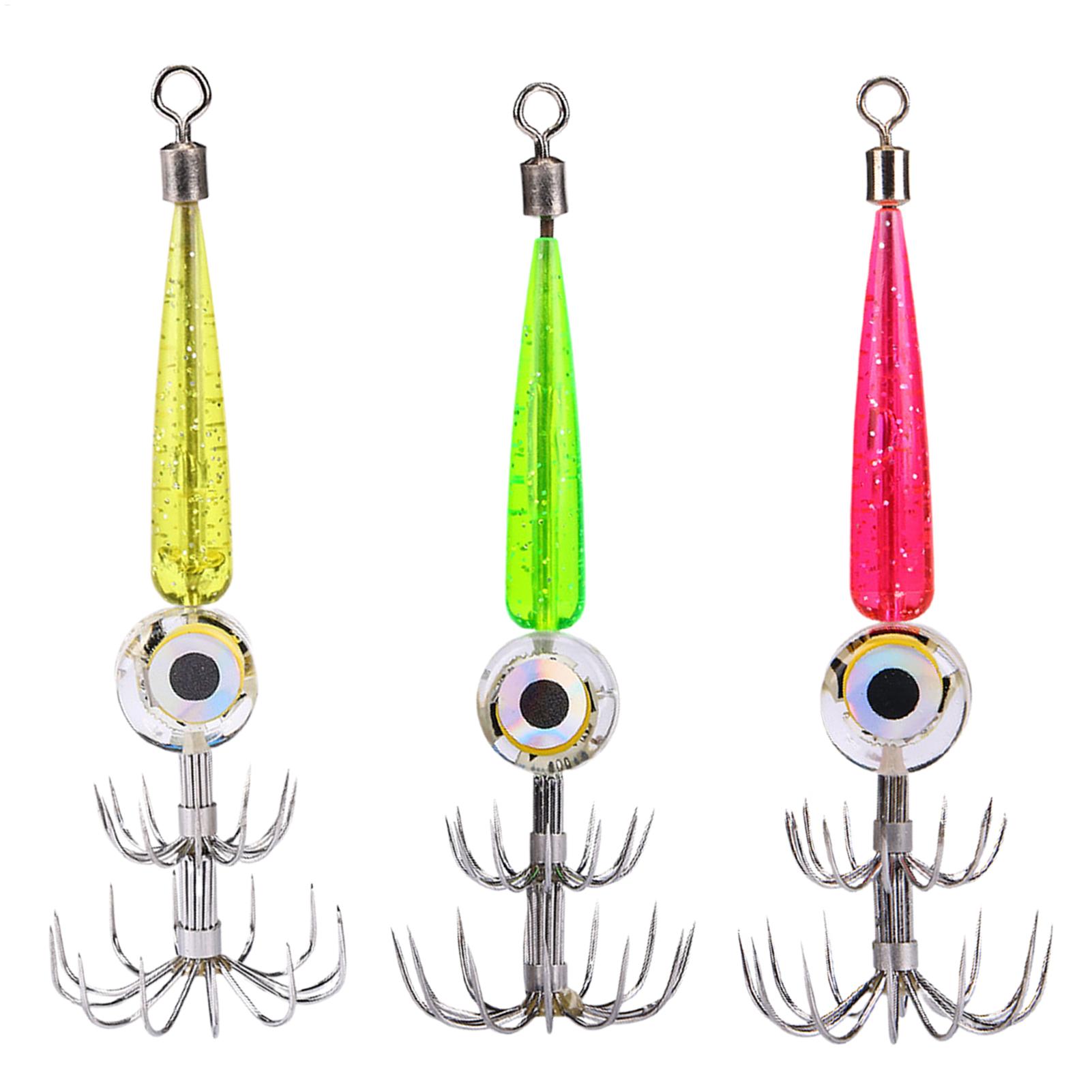 LED Glow Squid Jig Hooks Elect - Fishing Equipment Hook ulasan dan harga