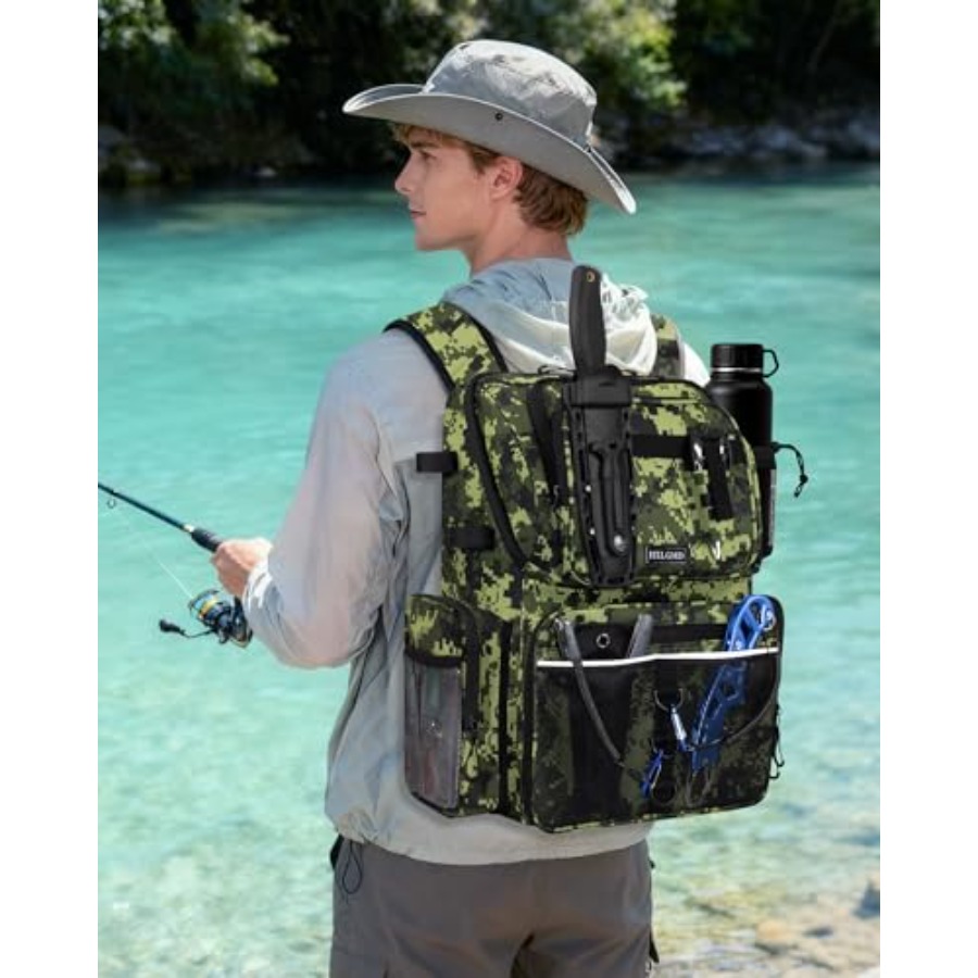 Fishing Backpack with Rod Hold - Fishing Equipment Holder ulasan dan harga
