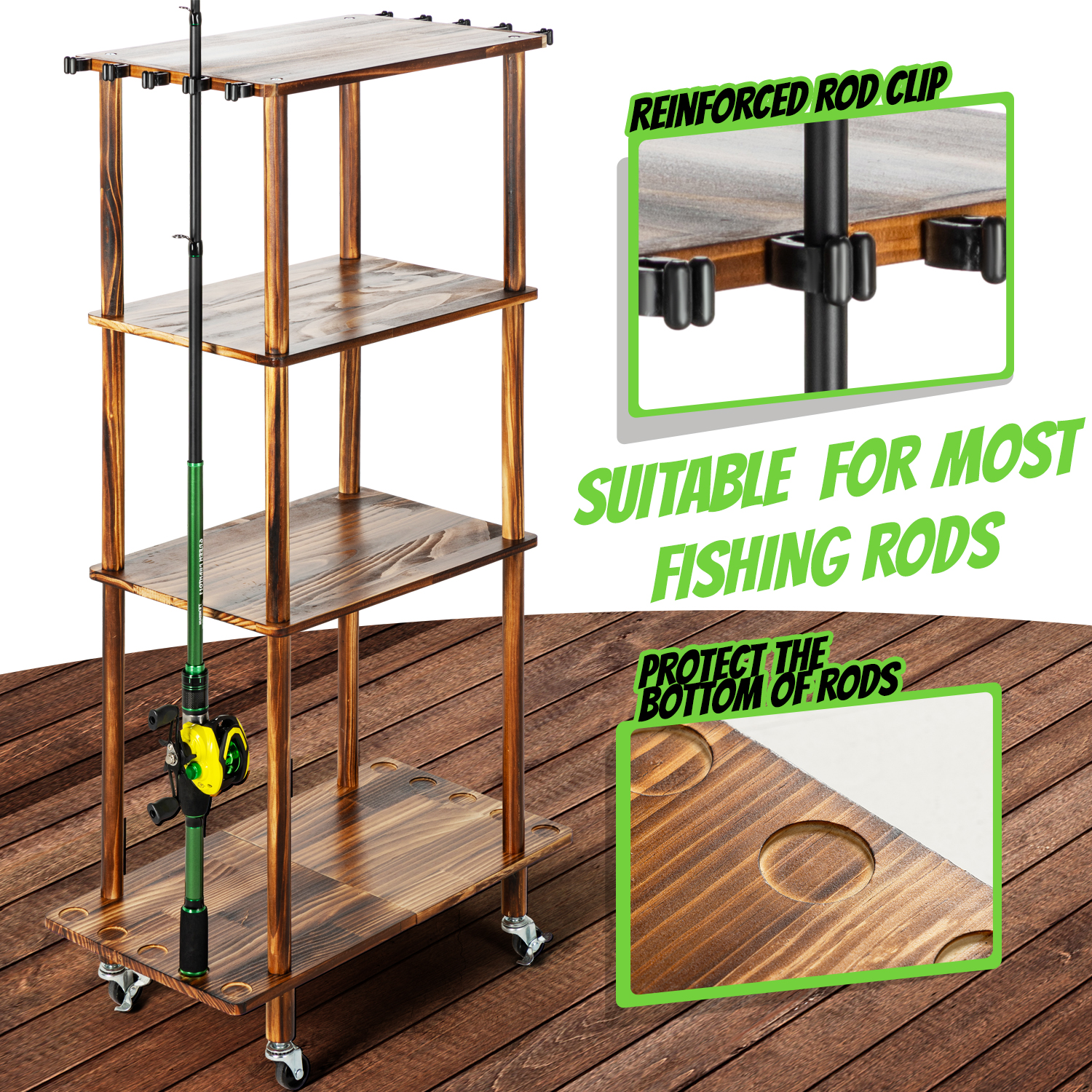 Fishing Rod Holders for Garage - Fishing Equipment Holder ulasan dan harga