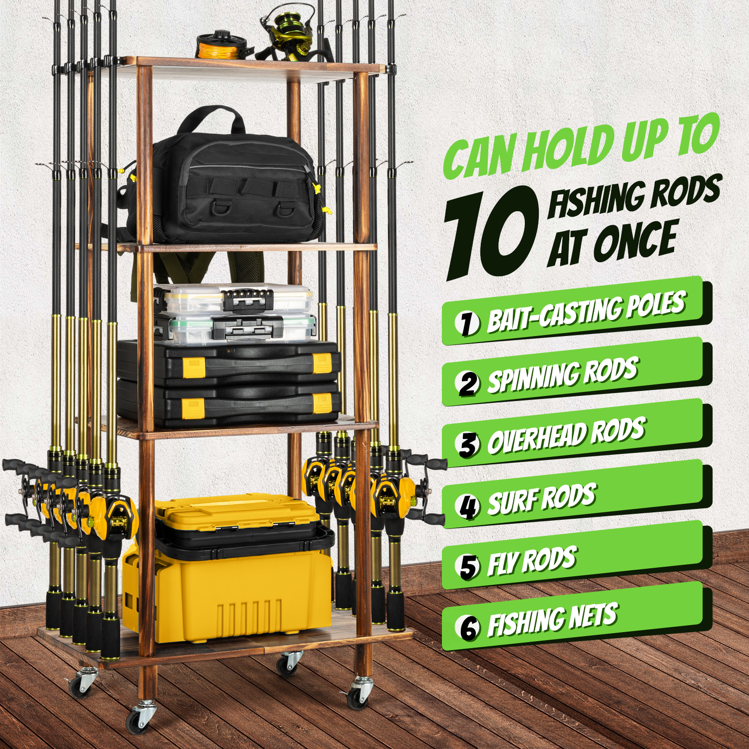 Fishing Rod Holders for Garage - Fishing Equipment Holder ulasan dan harga
