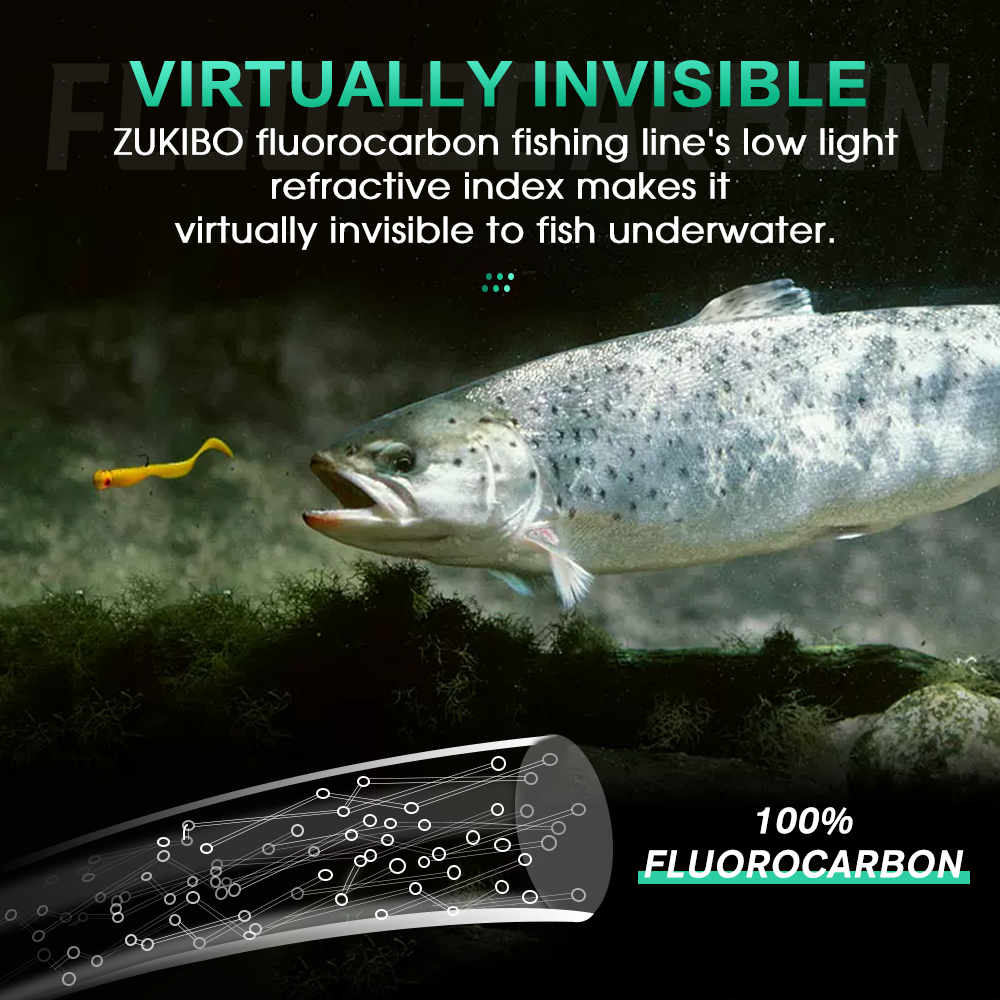 ZUKIBO 100% Fluorocarbon Fishi - Fluorocarbon Line ulasan dan harga